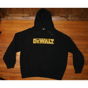 DEWALT Logan Heavy Duty Hoodie Mens Large Black Pullover Hooded Sweatshirt